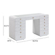 TOV Furniture Hollywood White Desk with Vanity Mirror