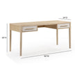 TOV Furniture Hera 62'' Natural Washed Executive Desk