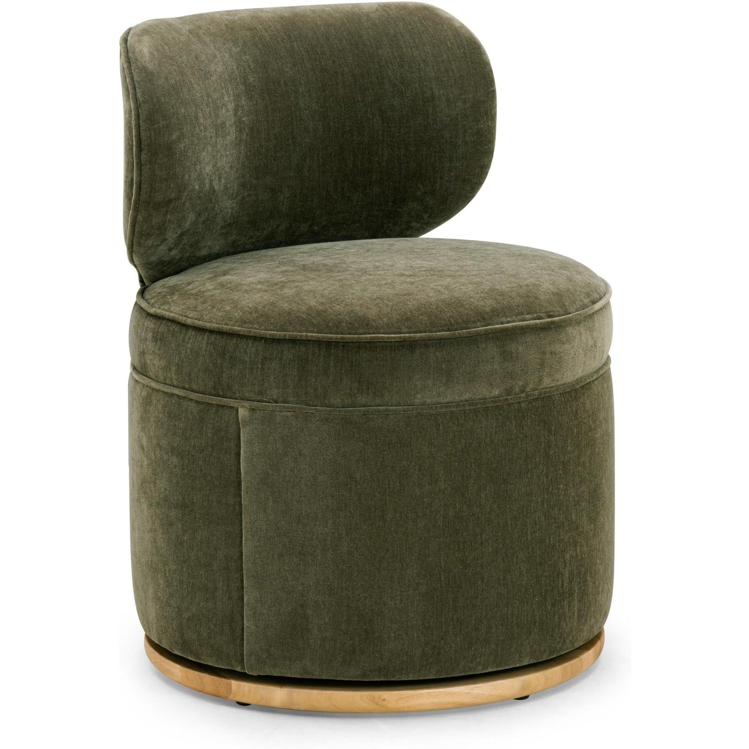 TOV Furniture Amaya Green Upcycled Contract-Grade Chenille Swivel Desk Chair