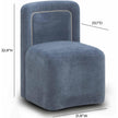 TOV Furniture Dolce Performance Velvet Rolling Desk Chair