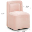TOV Furniture Dolce Performance Velvet Rolling Desk Chair
