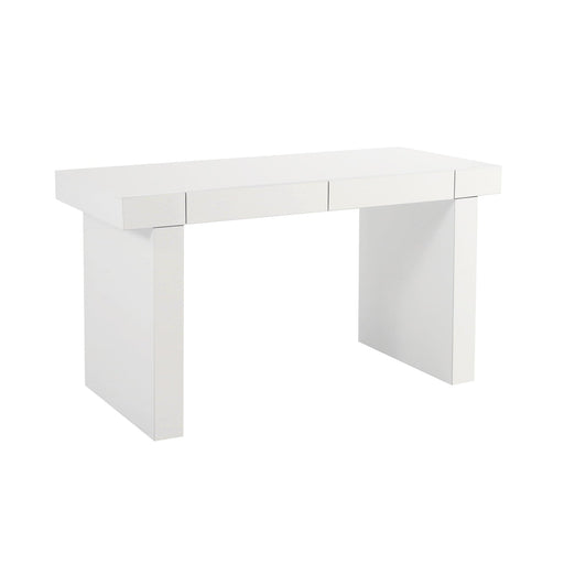 TOV Furniture Clara Glossy White Lacquer Desk