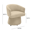 TOV Furniture Kristen Upcycled Chenille Rolling Desk Chair