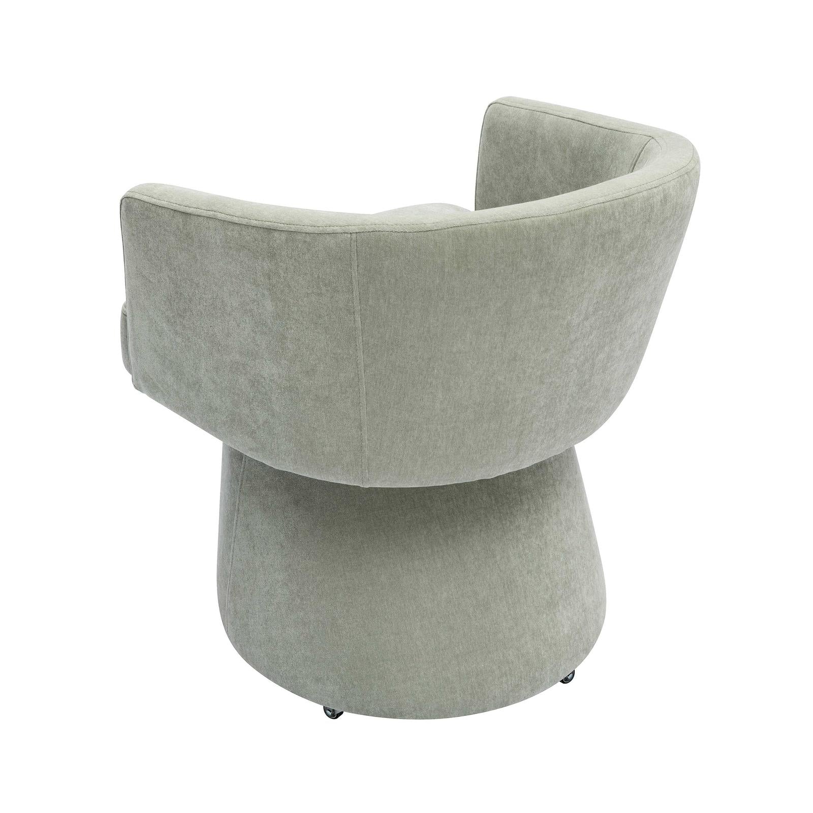 TOV Furniture Kristen Upcycled Chenille Rolling Desk Chair