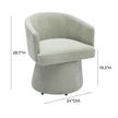 TOV Furniture Kristen Upcycled Chenille Rolling Desk Chair