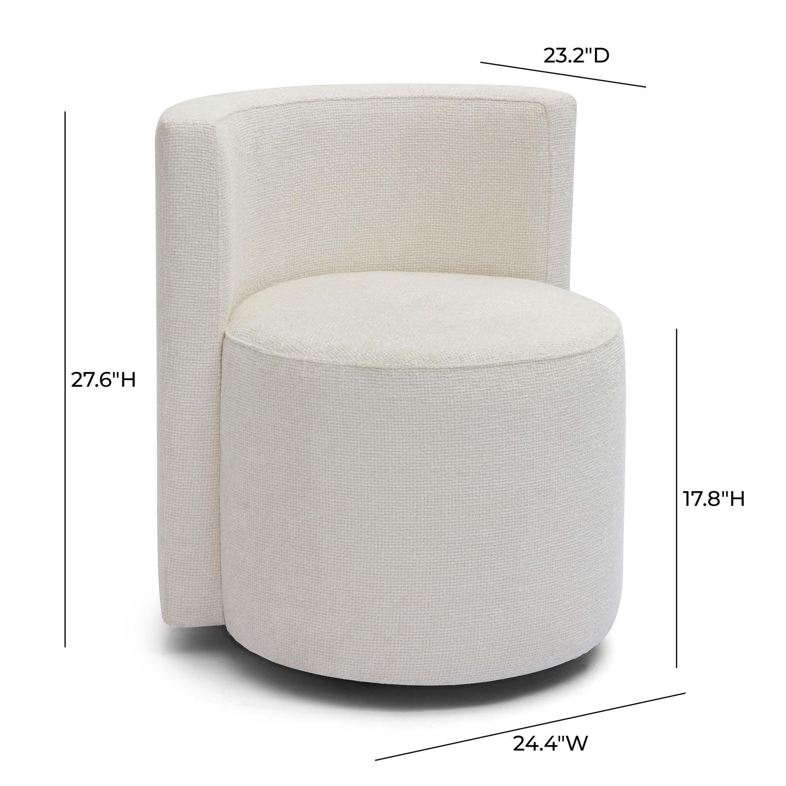 TOV Furniture Alyssa Rolling Desk Chair