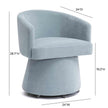 TOV Furniture Kristen Upcycled Chenille Rolling Desk Chair