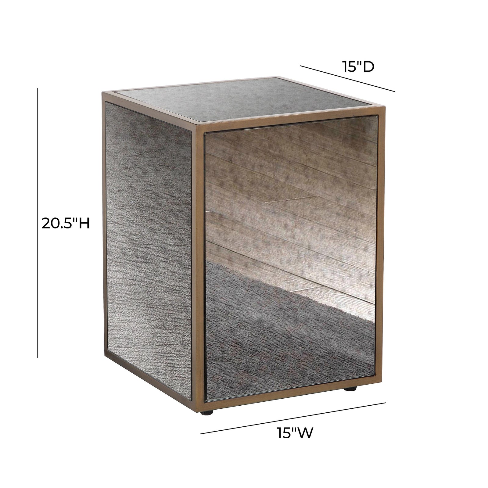 TOV Furniture Lana Mirrored Side Table