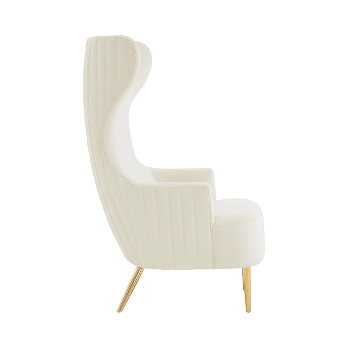 TOV Furniture Julia Channel Tufted Wingback Chair