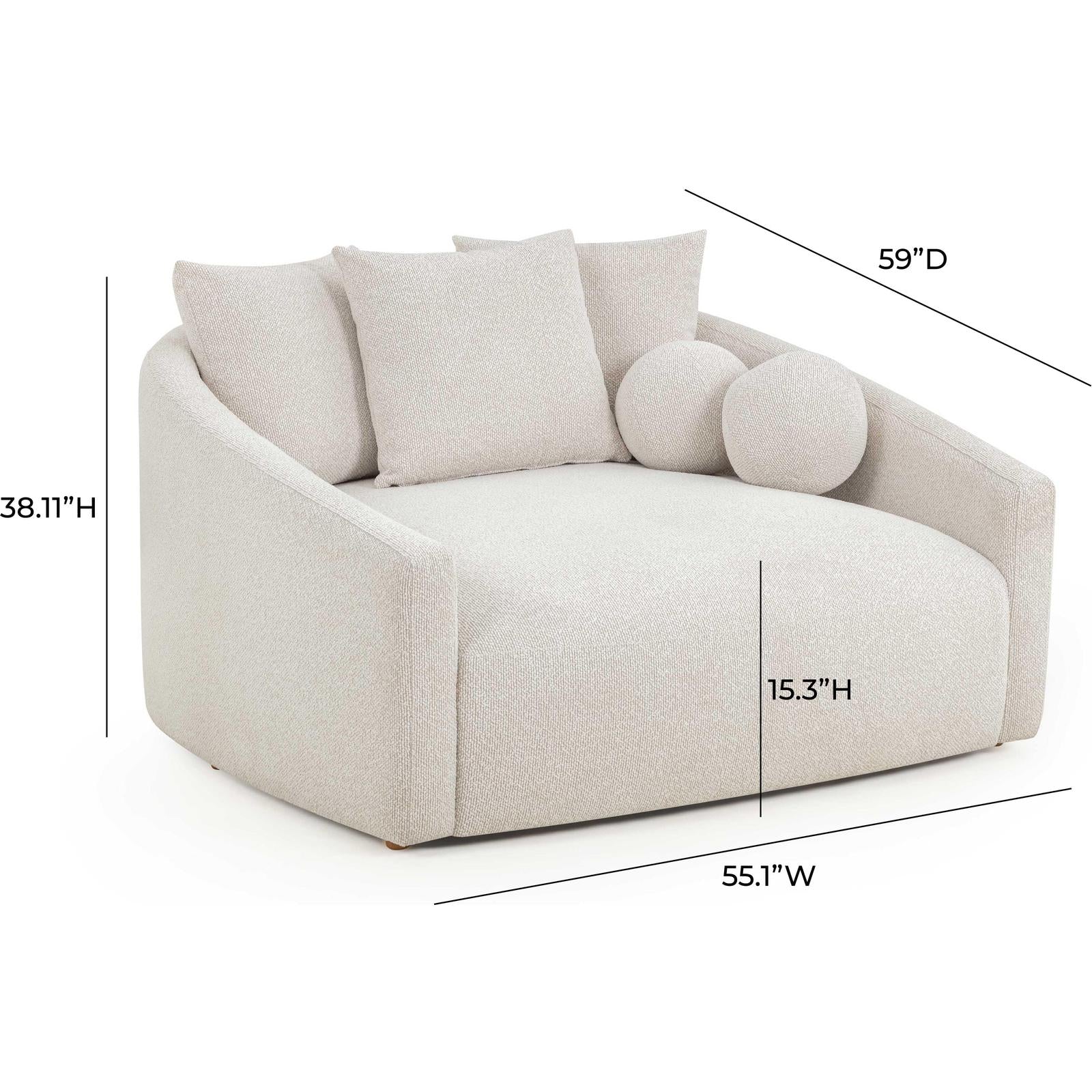 TOV Furniture Hanim Performance Boucle Daybed