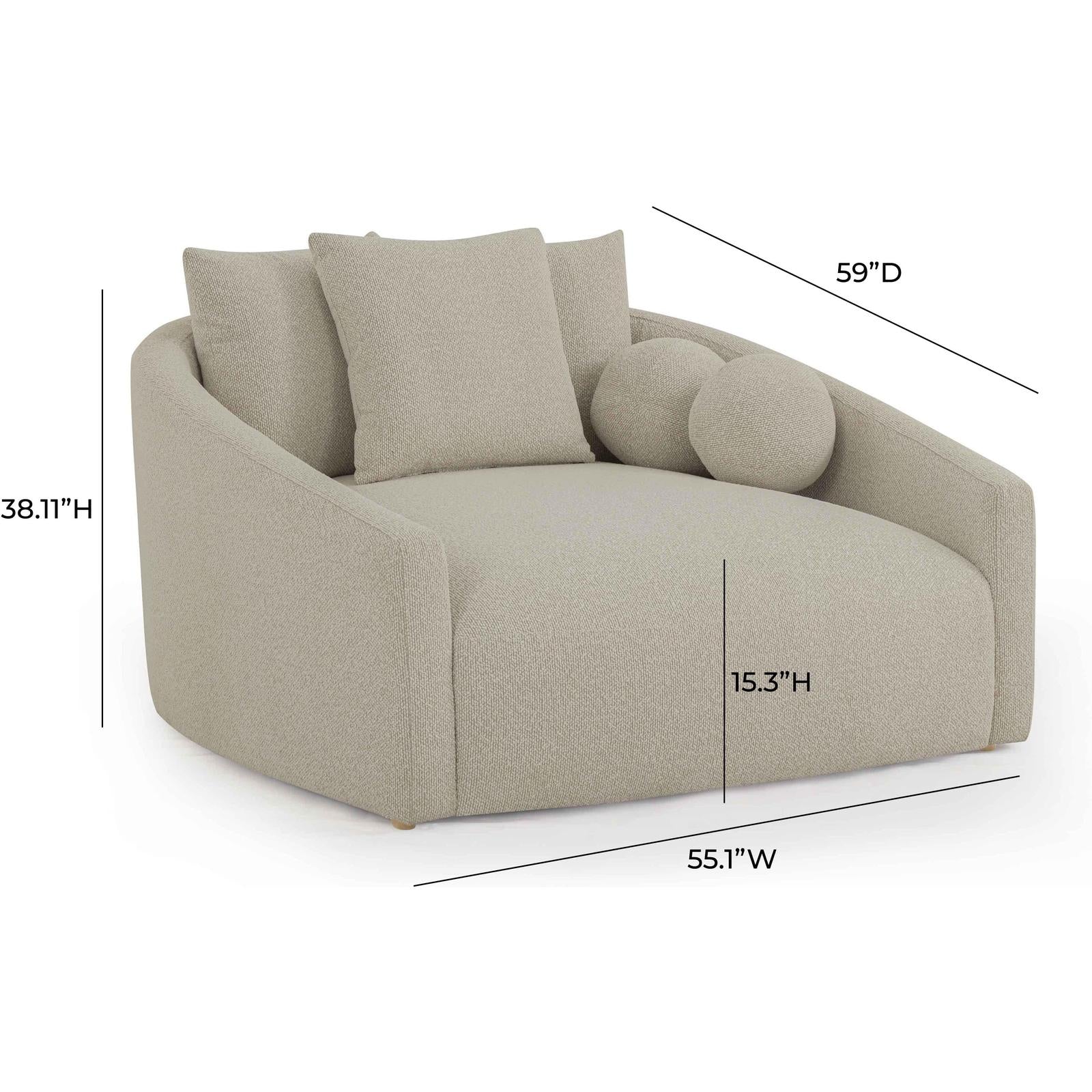 TOV Furniture Hanim Performance Boucle Daybed