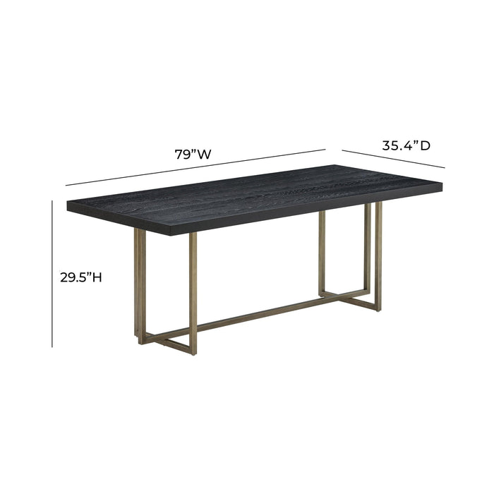 TOV Furniture Mason Black 79 Inch Dining Table