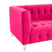 TOV Furniture Bea Hot Pink Velvet Loveseat