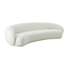 TOV Furniture Kendall Cream Velvet 120 Inch Sofa