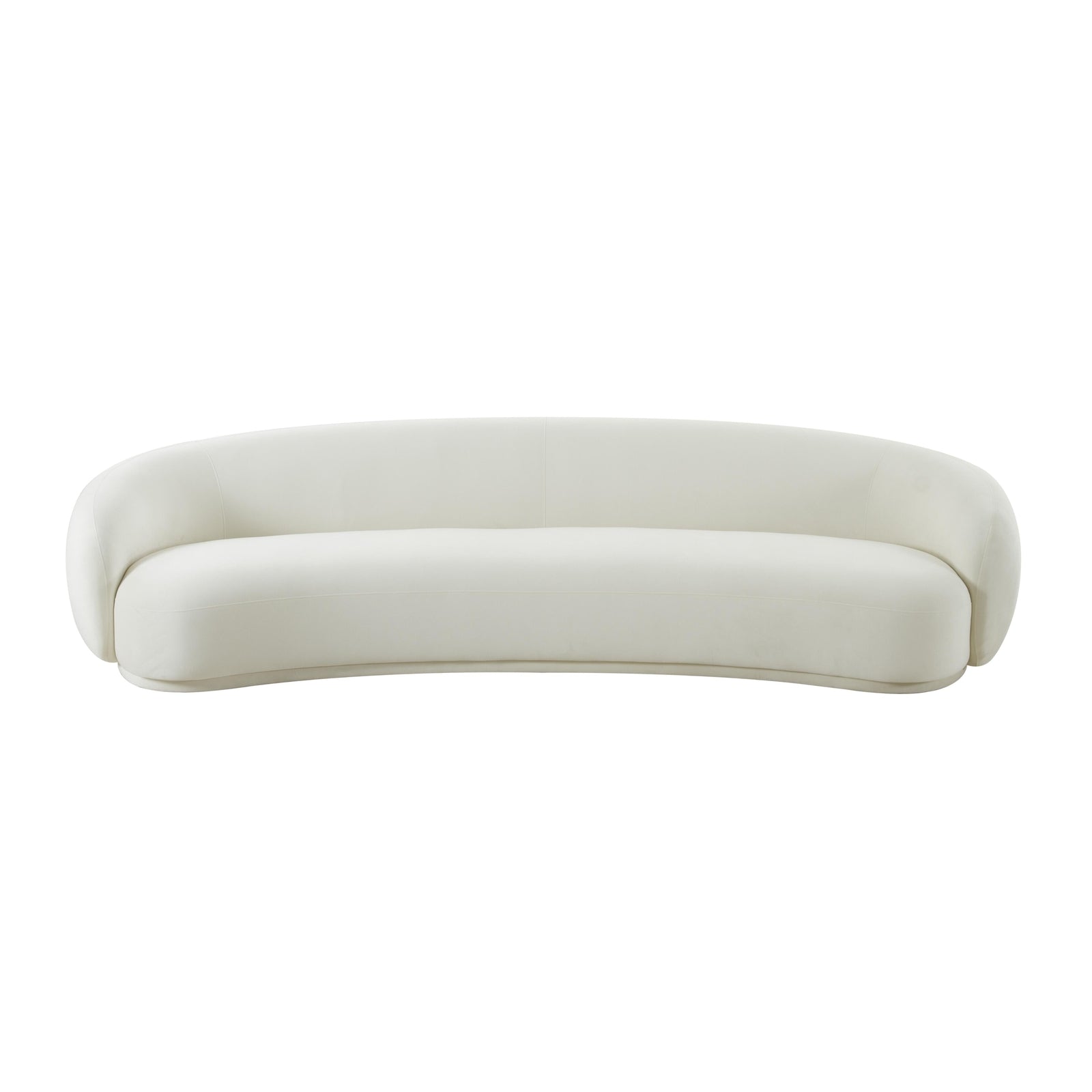 TOV Furniture Kendall Cream Velvet 120 Inch Sofa
