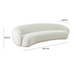 TOV Furniture Kendall Cream Velvet 120 Inch Sofa