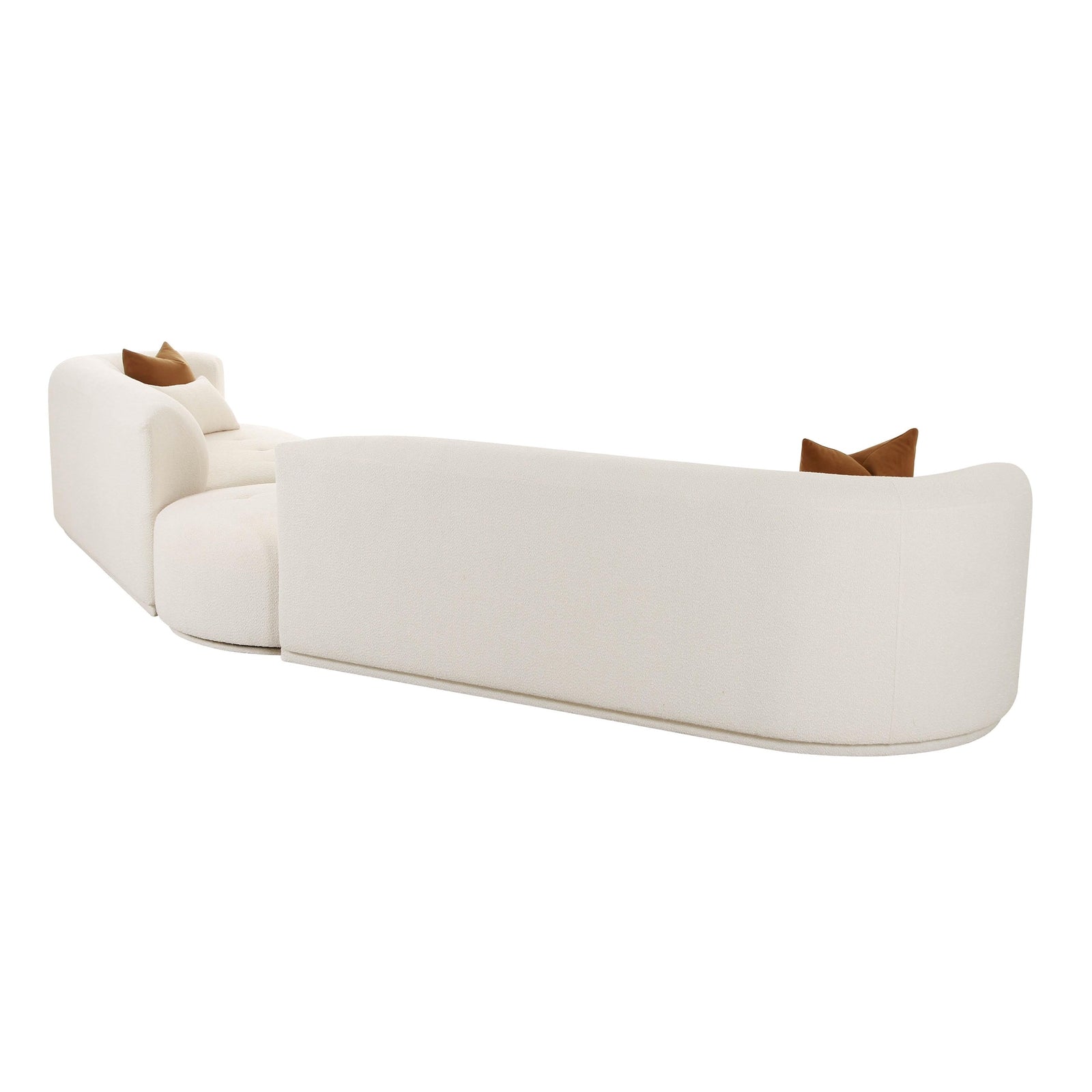 TOV Furniture Fickle Cream Boucle 3-Piece Modular Sectional