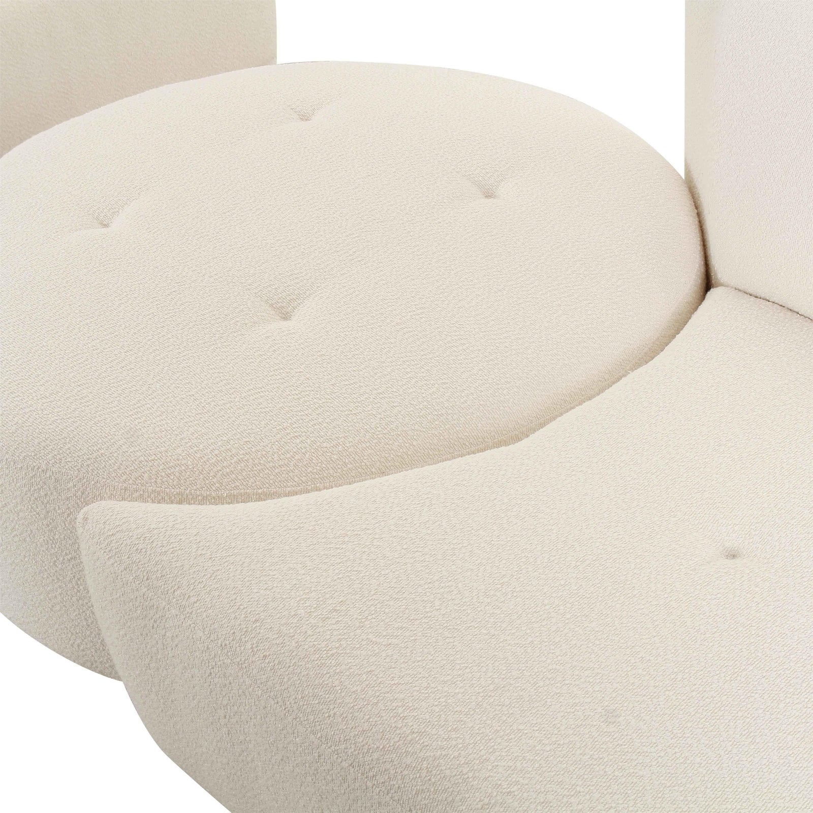 TOV Furniture Fickle Cream Boucle 4-Piece Modular Sectional