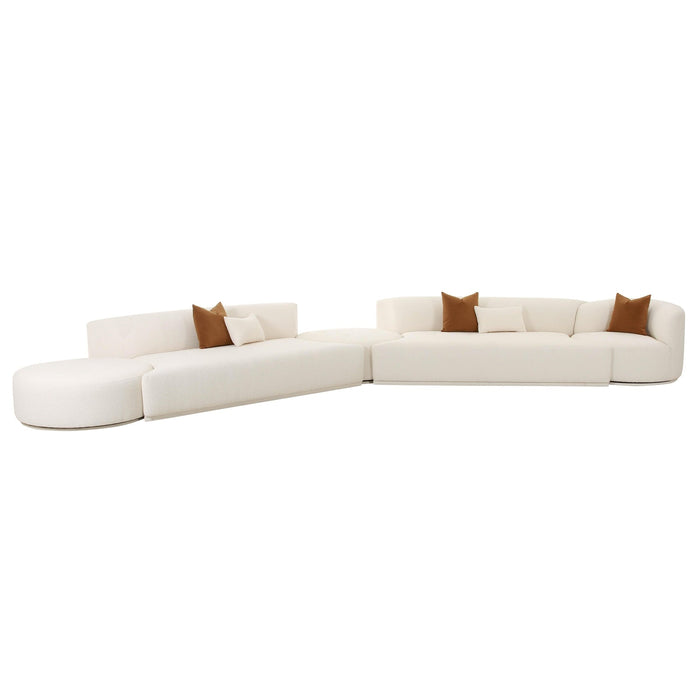 TOV Furniture Fickle Cream Boucle 5-Piece Modular Sectional