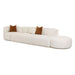 TOV Furniture Fickle Cream Boucle 3-Piece Modular Sectional