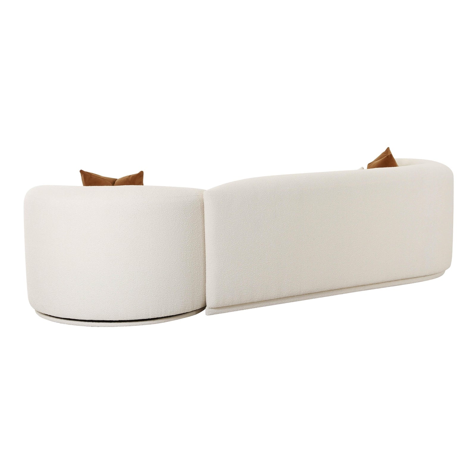 TOV Furniture Fickle Cream Boucle 2-Piece Modular Sofa