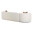 TOV Furniture Fickle Cream Boucle 2-Piece Modular Sofa