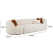 TOV Furniture Fickle Cream Boucle 2-Piece Modular Sofa
