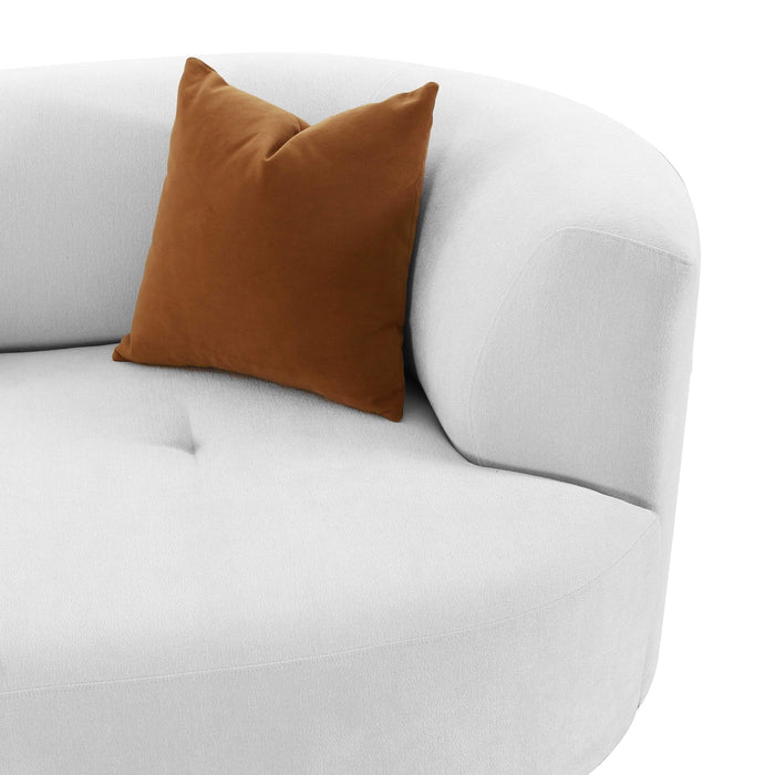 TOV Furniture Fickle Grey Velvet 2-Piece Chaise Modular Sofa