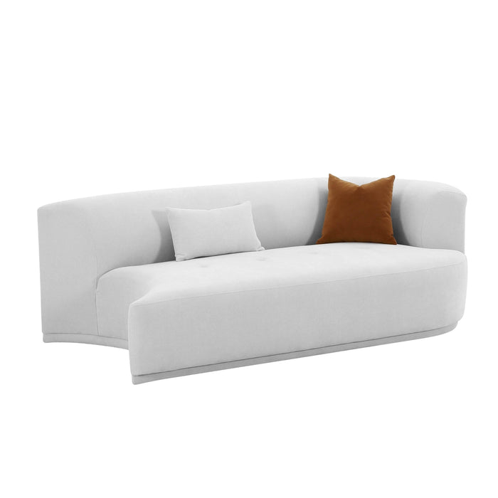 TOV Furniture Fickle Grey Velvet Modular Loveseat