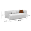 TOV Furniture Fickle Grey Velvet Modular Loveseat