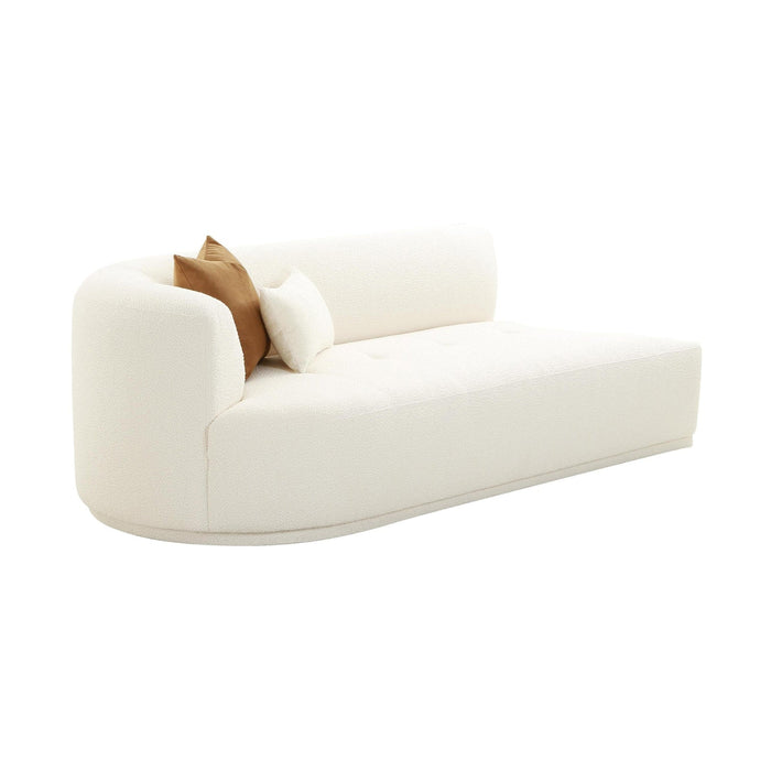 TOV Furniture Fickle Cream Boucle Modular Loveseat