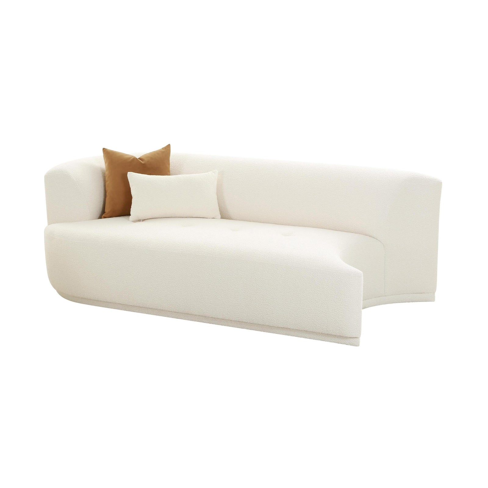 TOV Furniture Fickle Cream Boucle Modular Loveseat