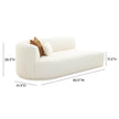TOV Furniture Fickle Cream Boucle Modular Loveseat