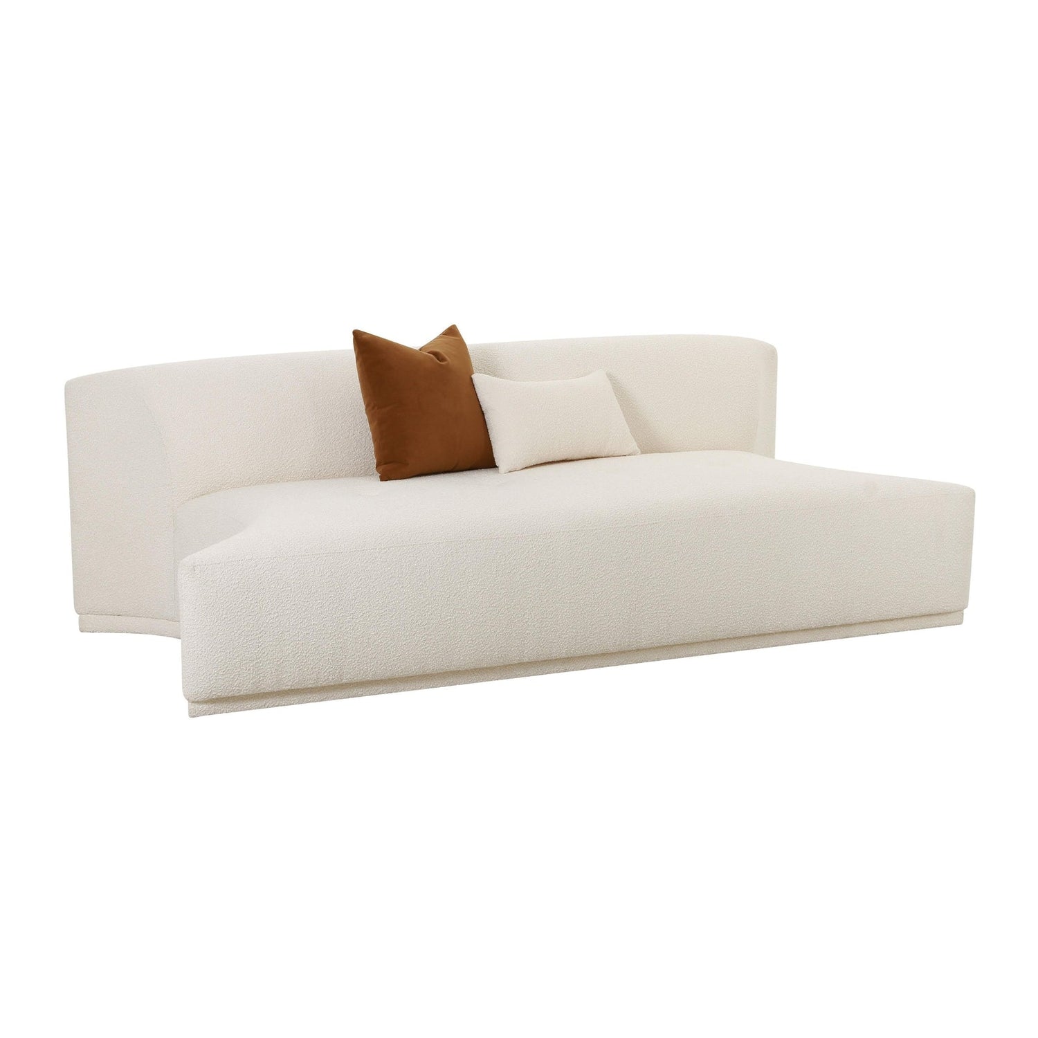 TOV Furniture Fickle Cream Boucle Modular Loveseat