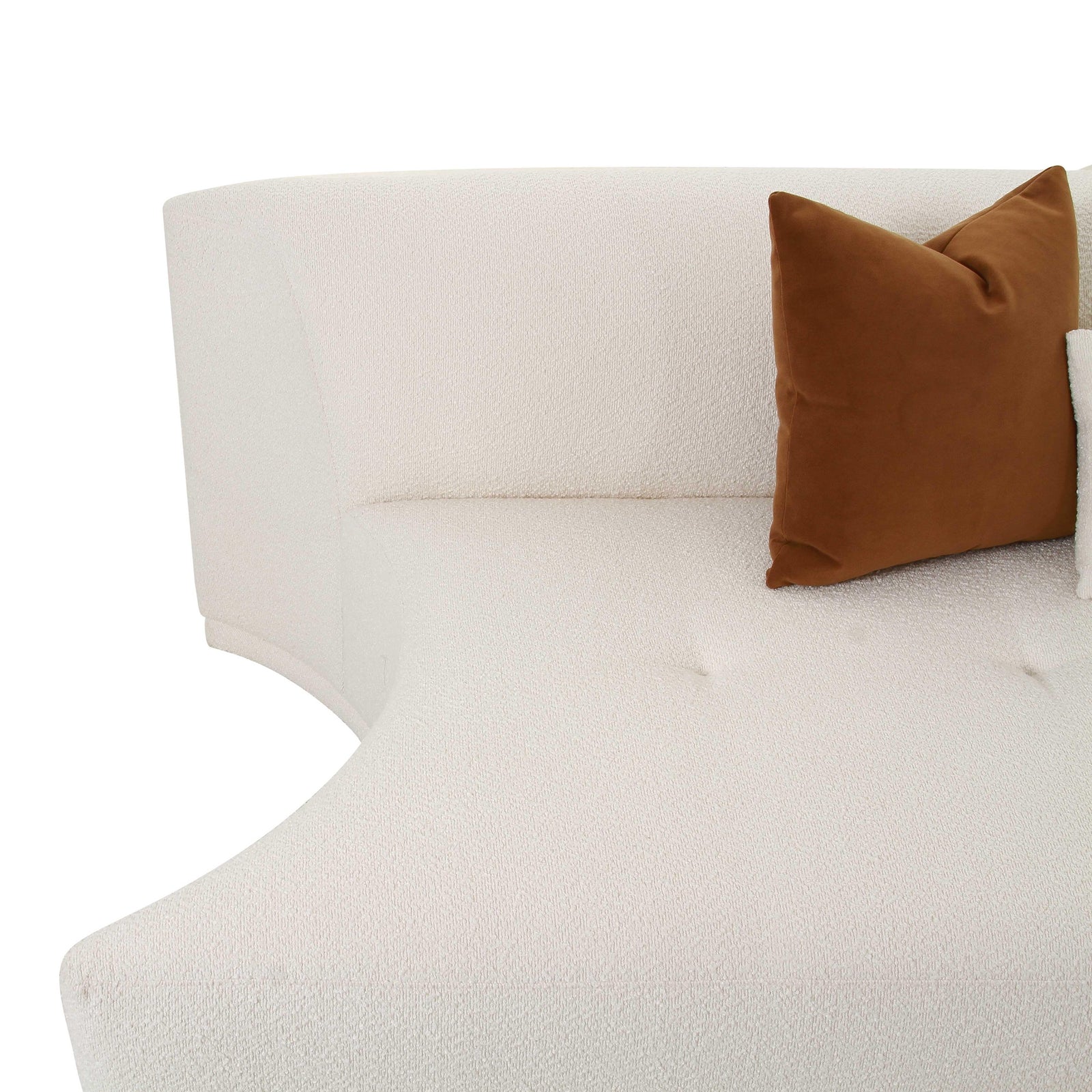 TOV Furniture Fickle Cream Boucle Modular Loveseat