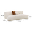 TOV Furniture Fickle Cream Boucle Modular Loveseat