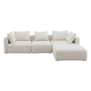 TOV Furniture Hangover Cream Boucle 4-Piece Modular Sectional