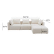 TOV Furniture Hangover Cream Boucle 4-Piece Modular Sectional