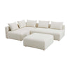 TOV Furniture Hangover Cream Boucle 4-Piece Modular Chaise Sectional