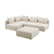 TOV Furniture Hangover Cream Linen 4-Piece Modular Sectional