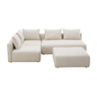 TOV Furniture Hangover Cream Linen 4-Piece Modular Sectional