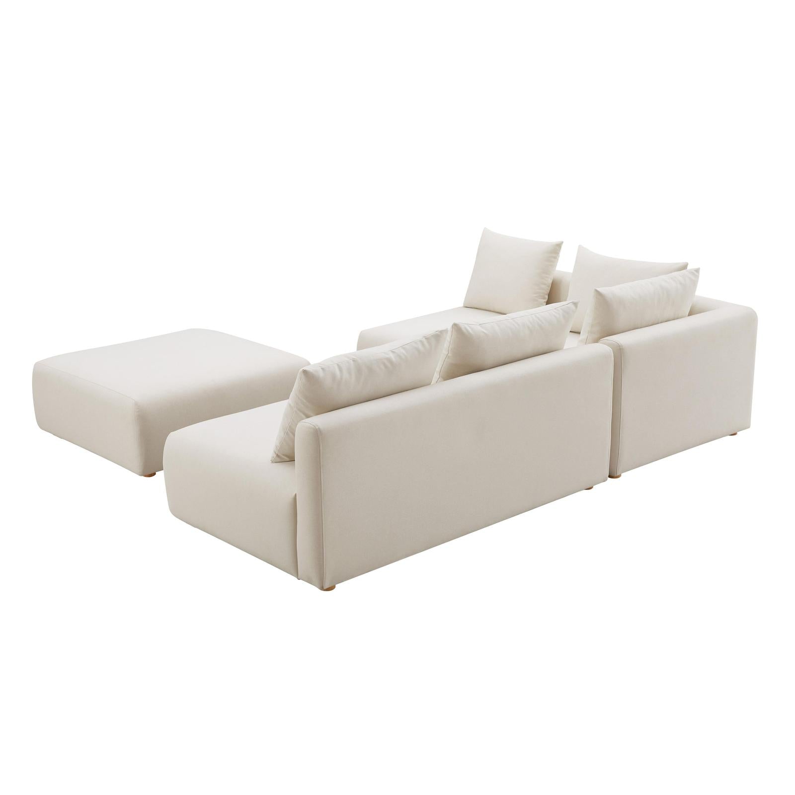 TOV Furniture Hangover 4-Piece Modular Chaise Sectional