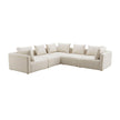 TOV Furniture Hangover Cream Linen 5-Piece Modular L-Sectional