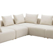 TOV Furniture Hangover Cream Linen 5-Piece Modular L-Sectional