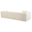 TOV Furniture Tarra Fluffy Oversized Cream Corduroy Modular Sectional