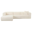 TOV Furniture Tarra Fluffy Oversized Cream Corduroy Modular Sectional