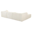 TOV Furniture Tarra Fluffy Oversized Cream Corduroy Modular Sectional