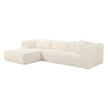 TOV Furniture Tarra Fluffy Oversized Cream Corduroy Modular Sectional