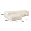 TOV Furniture Tarra Fluffy Oversized Cream Corduroy Modular Sectional