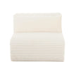 TOV Furniture Tarra Fluffy Oversized Cream Corduroy Modular Armless Chair